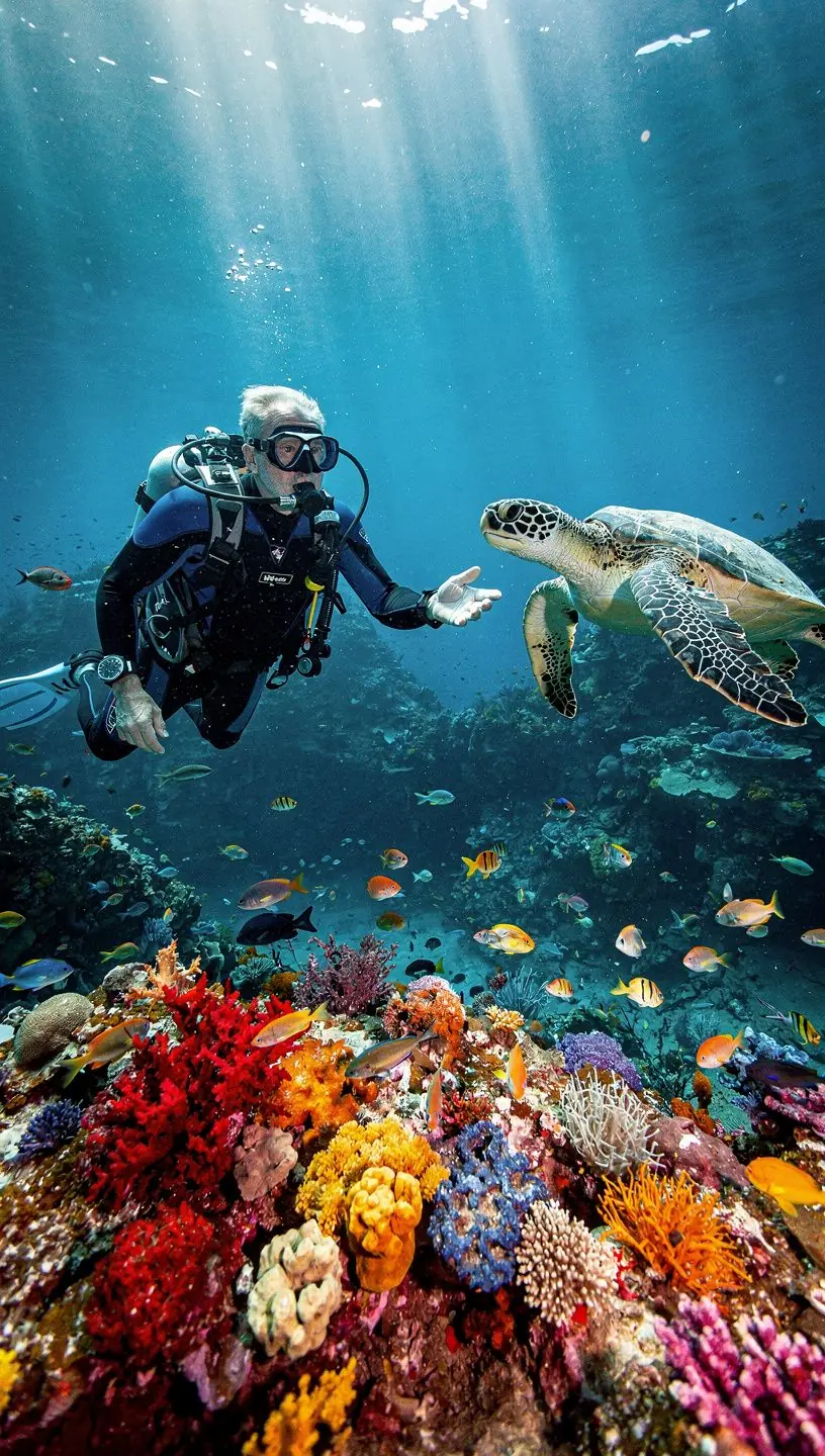 Zróżnicowane owoce tropikalne na stole w nadmorskiej restauracji